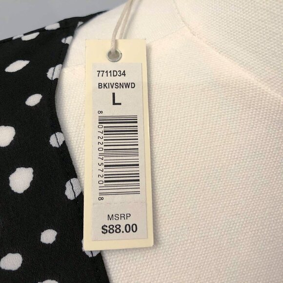 Max Studio Ruffle Top L | NWT $88 | Rufflecore Meets Dark Academia Blouse - Picture 5 of 5